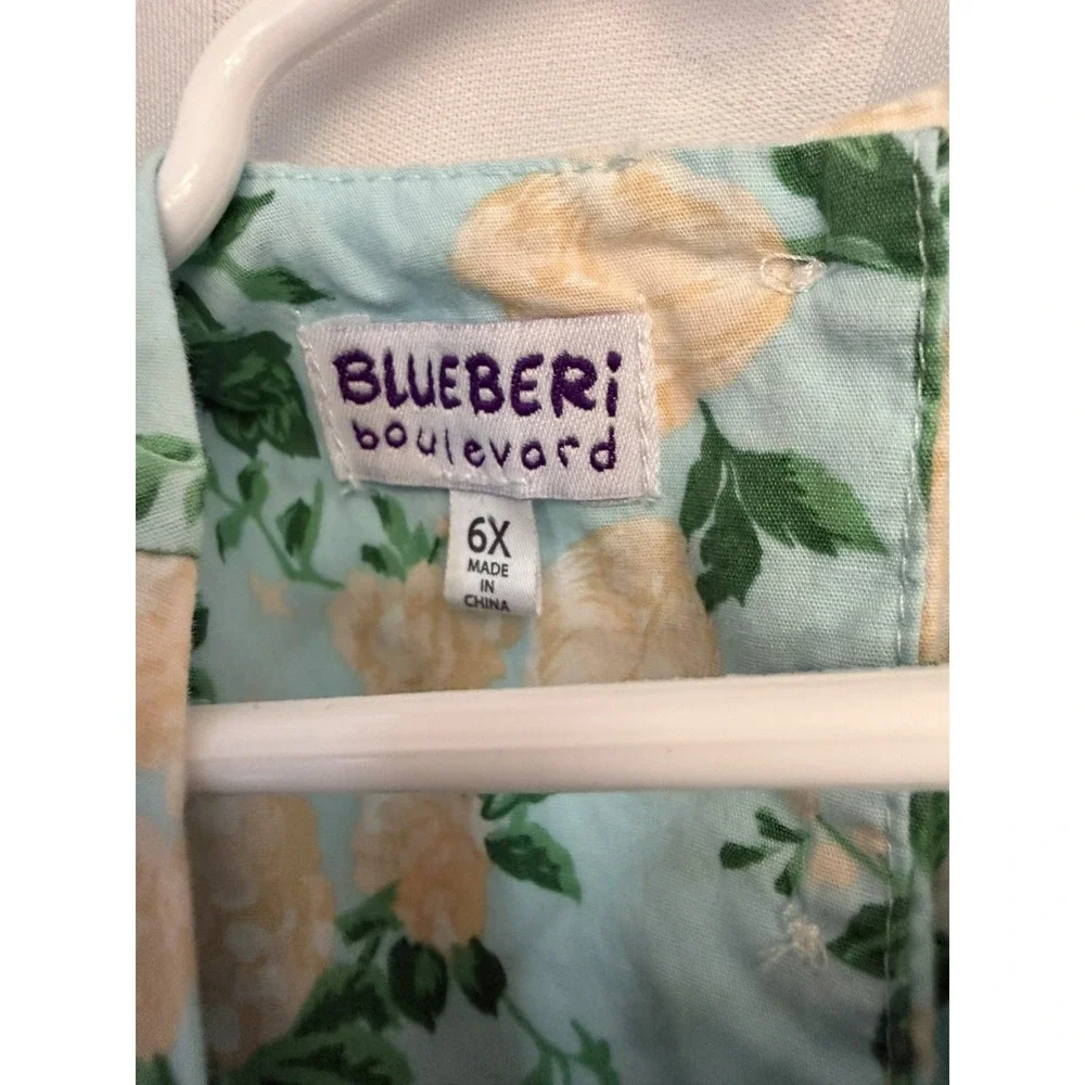 Blueberi boulevard Cottage-Core A-Line Girl's Size 6X Long Dress